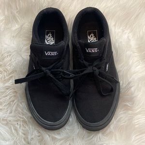 Kids All black Vans lace-up shoes